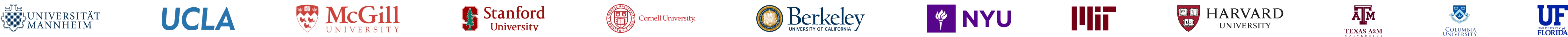 University logos, including Berkeley, NYU and MIT